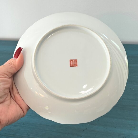 Vintage 1970s Takahashi Imari Japan Porcelain Plate 7.5” Scalloped Edge Gold Rim - Picture 6 of 6